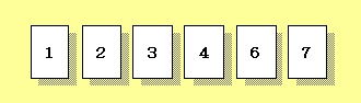 図2：左から小→大の順に並べ替えられたカード