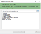 Select the reports to import in ActiveReports Import Wizard dialog box