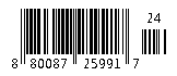 UPC_A with the add-on code barcode