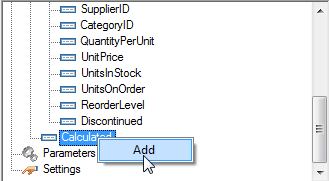 Select the Add option from the context menu