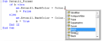 An example of using Intellisense support