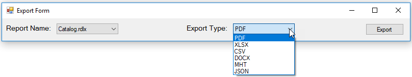 Exporting Types
