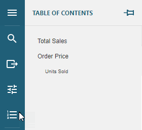 Table of Contents pane