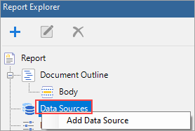 Add icon in the Report Explorer