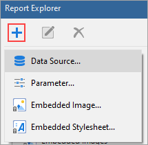 Add icon in the Report Explorer