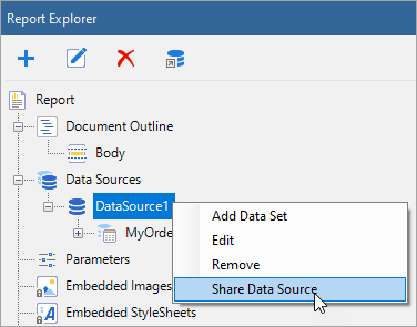 Create a shared data source
