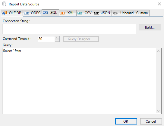 Connect to a SQL Data Provider