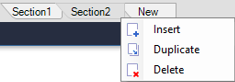 Add and duplicate sections