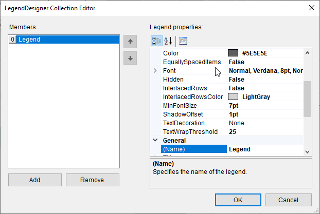 Map LegendDesigner Collection Editor