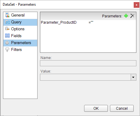 DataSet Parameters Dialog