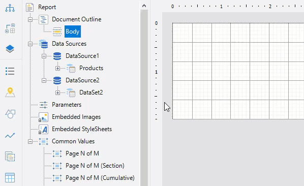 Adding data to Table from Report Explorer
