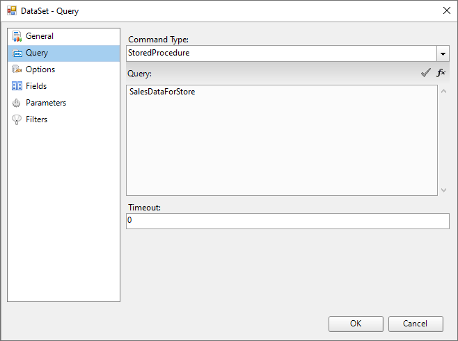 Validate a Dataset Query with Stored Procedure