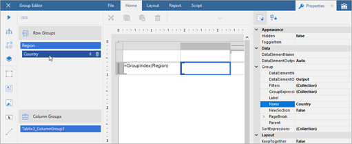 Setting Group Expressions in Group Editor