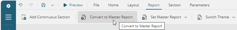 Convert to Master Report in the Report menu