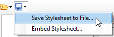 Saving a stylesheet