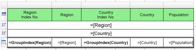 Group Number in Table data region