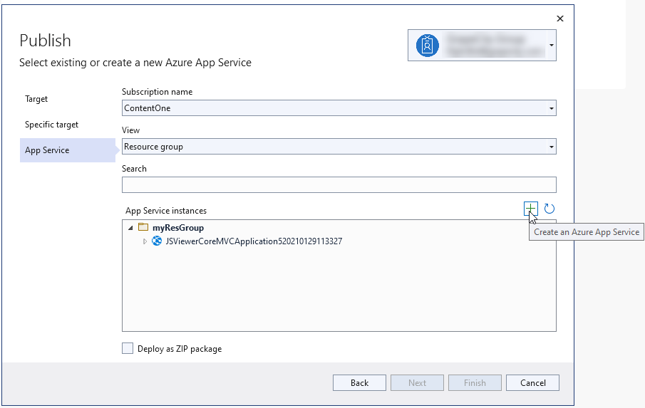 Create Azure Application Service