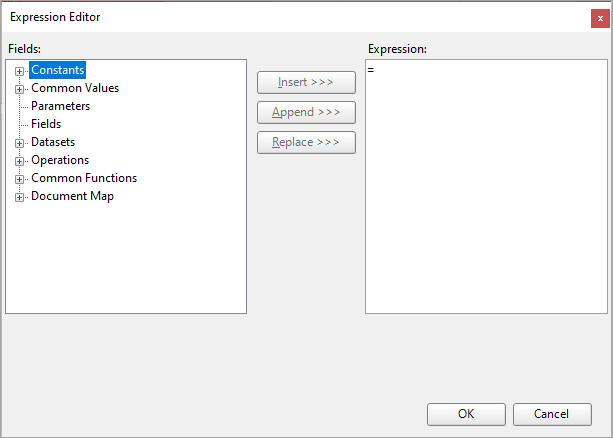 Expression Editor dialog box