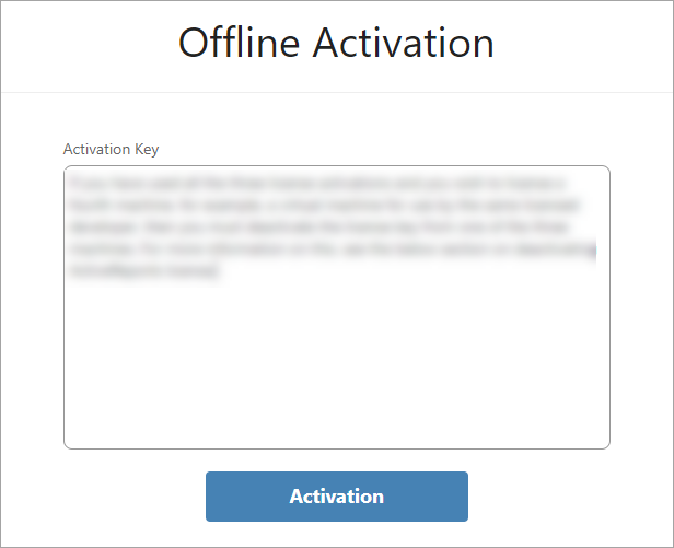 Entering the Activation Key