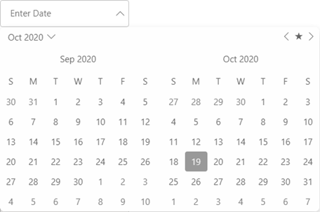 Displaying multiple calendar months in DatePicker control
