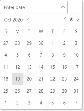 Placeholder in DatePicker control.