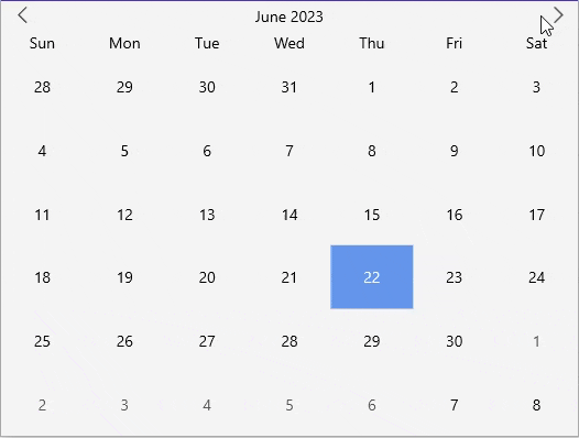 MAUI Calendar with animation