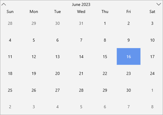 MAUI Calendar with vertical orientation