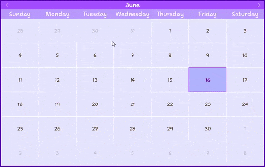 Customized MAUI Calendar