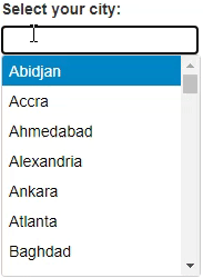 ListBox showing case-sensitive search from a list of cities