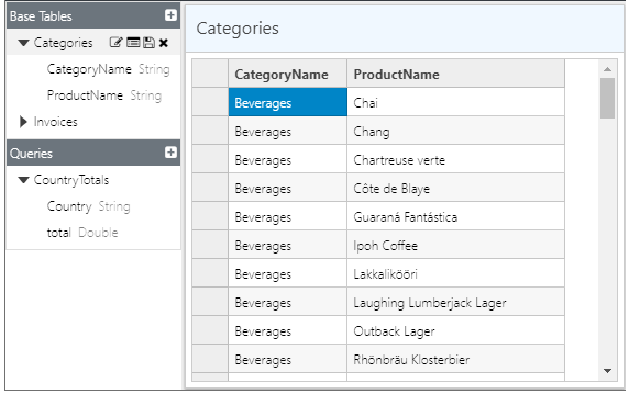 Create categories in Workbench application