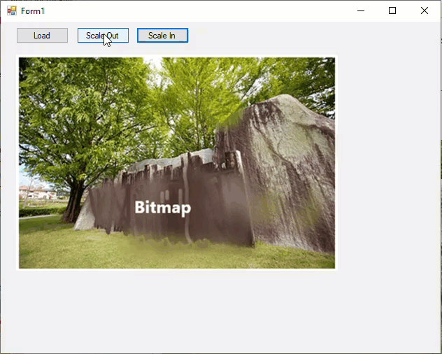 Scale image using ComponentOne Bitmap for WinForms