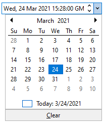 DateEdit with calendar ui with formatted dates