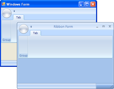 Windows and Ribbon Forms
