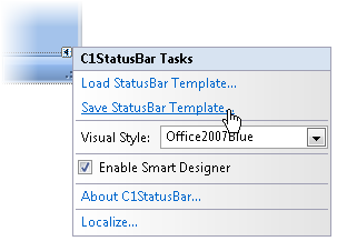 save template of statusbar