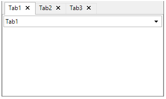 Tabs showing default text alignment