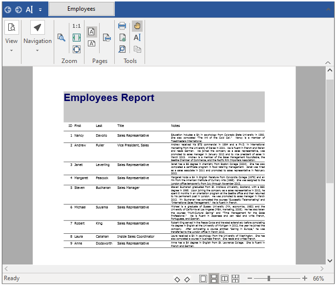 Create Report Definition in FlexReport