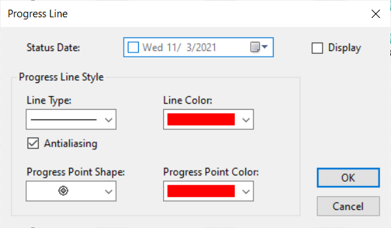 Displays the Progress Line dialog box in the C1Ganttview control.