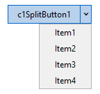 Image of splitbutton with dropdown popped out.