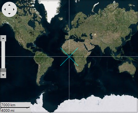 Map snapshot with vector polyline
