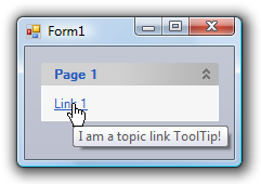 Tooltip in link pages