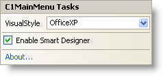 C1MainMenu Tasks menu
