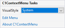 C1ContextMenu Tasks menu