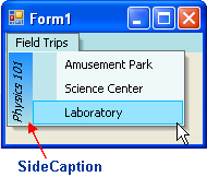 Form with Field Trips menu