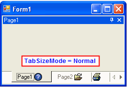 Normal Tab Size Mode