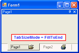 Fill to end Tab Size Mode