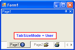 User Tab Size Mode