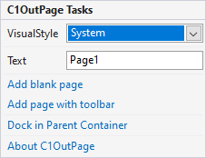 outpage tasks menu