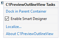 Smart tag for OutlineView