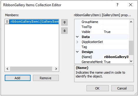 Items collection editor