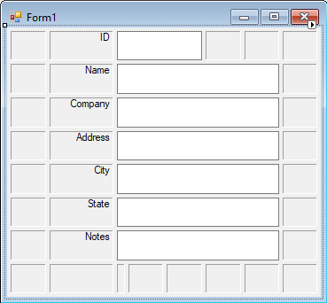 Configure layout of form